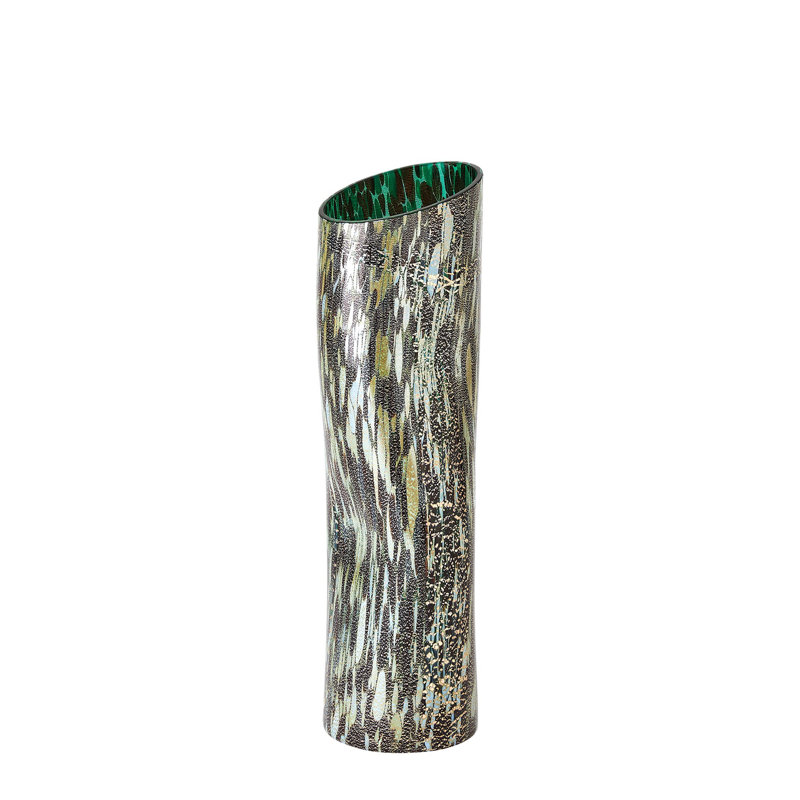 Vase de table en verre, Macchio, H 17,25 po x l 5 po x P 5,5 po