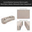Canapé modulaire incurvé modulaire en tissu de laine d'agneau, style minimaliste moderne, comprimé (aucun assemblage requis), confortable pour le salon et la chambre à coucher-118364167