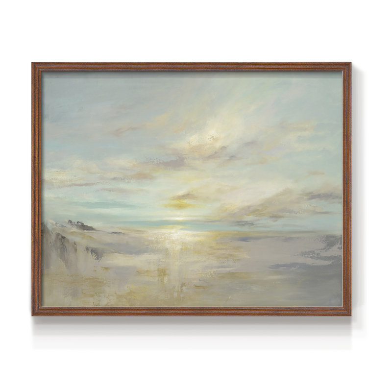 Après l'été - Reproduction encadrée - Restickable, H 11 po x l 14 po, Noyer