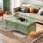 Table basse rétro en bois massif vert-100076544