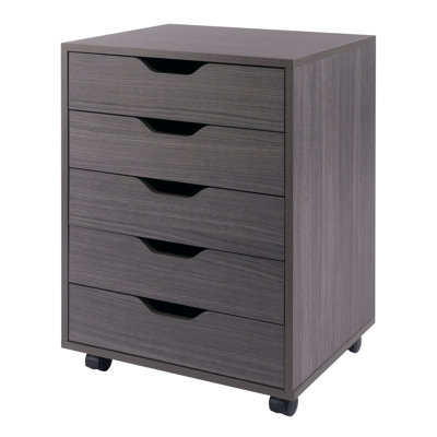 Comacho 5-drawer Mobile Cabinet, Charcoal by Latitude Run