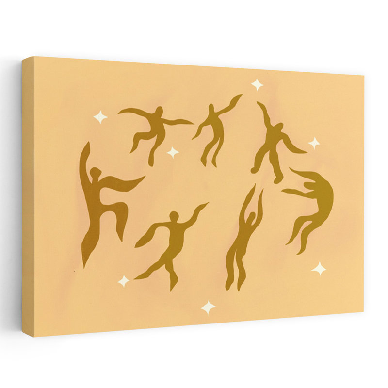 «Dancing Golden chiffres Abstract Modern Contemporary Landscape Nature», reproduction d'art murale, H 40 po x l 60 po