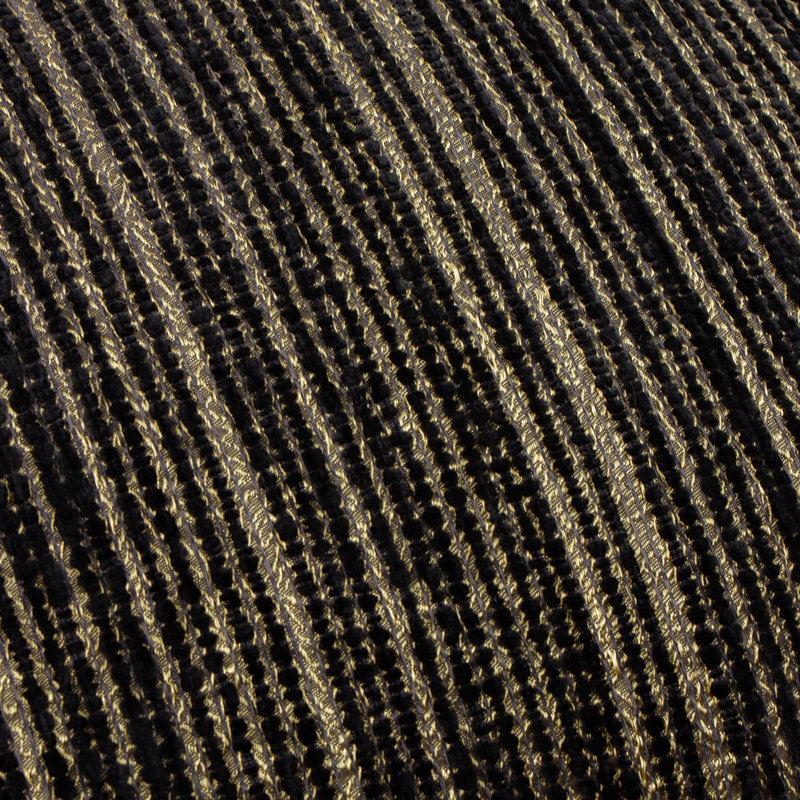 Jupiter Striped Square Cushion, Feather, Black