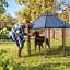 Enclos modulaire pour chiens de 1,5 m avec auvent – ​​Abri intérieur et extérieur pour animaux de compagnie-69682215-69682211