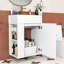 Meuble-lavabo compact moderne de 20 pouces avec tablettes de rangement latérales-70501496