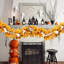 Simulation feuille d'érable en rotin maison table verdure décoration action de grâce vignes automne-252863345