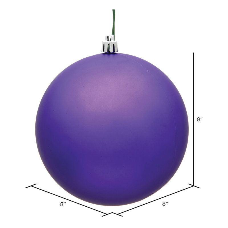 Ornement boule des Fêtes seulement, H 8 po x l 8 po x P 8 po, Mauve