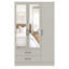 3 Door 2 Drawer Wardrobe with Mirror-122739198