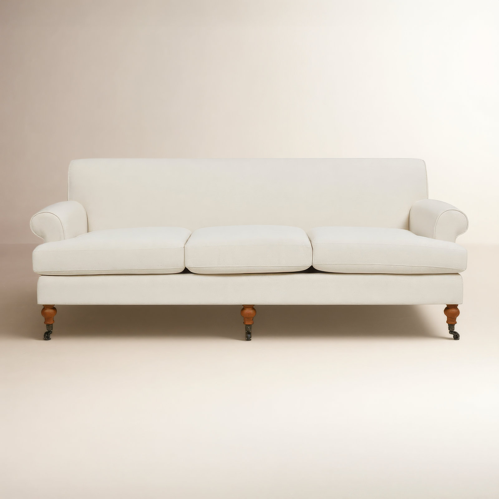 Harbor 88'' Upholstered Sofa, Light Beige Linen