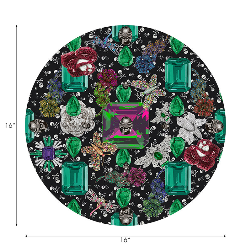 Napperon Jewel Box Emeralds Skulls