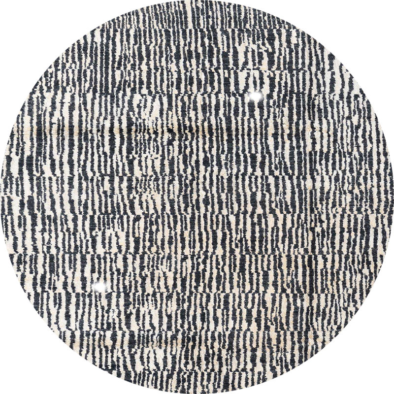 Tapis abstrait 100% lavable à la machine 4437, Rond 4 pi