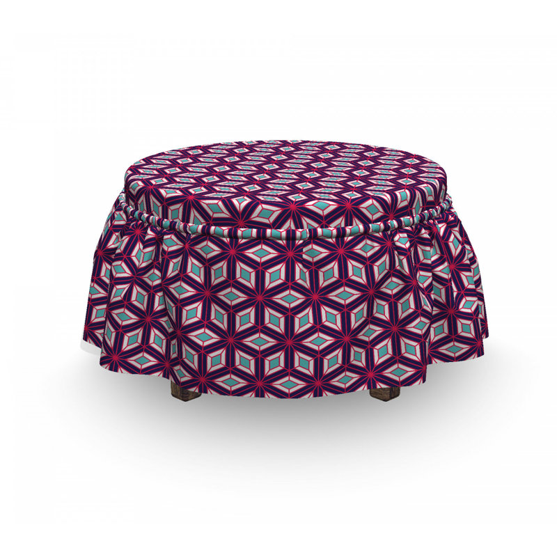 Housse pour repose-pieds Diamond Shapes and Lines