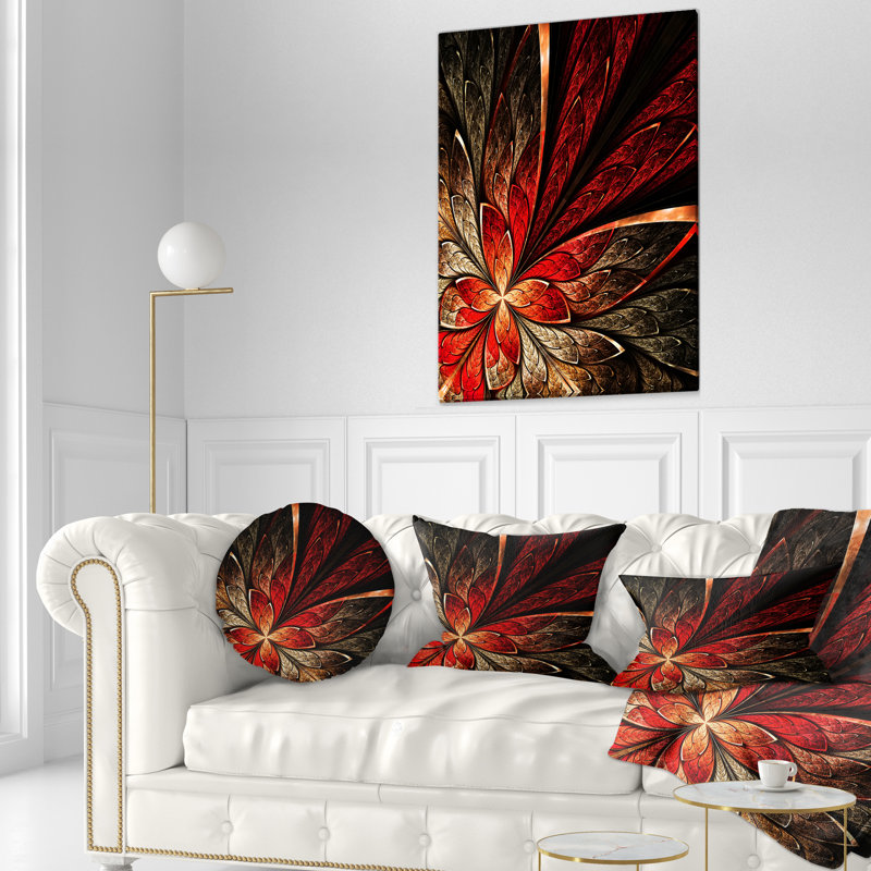 Coussin floral floral, Rectangulaire, 12 po x 20 po