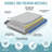Inflatable Floating Dock Platform With Water Hammock And Detachable Ladder, 10 Ft. L X 6 Ft. W, Brushed Pvc, Gray-123260331-123260332