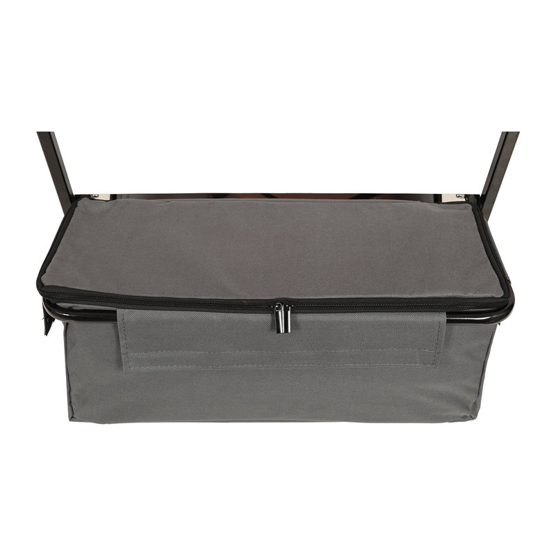 Chariot pliable robuste tout-terrain pour camping 480 lbs avec auvent et moustiquaire, Oui, Noir