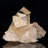 Golden Calcite on Apophyllite With Stilbite