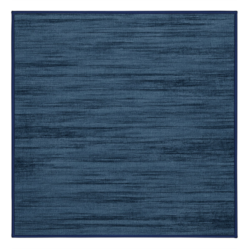 Machine Washable Solid Gray Area Rug, Square 3'