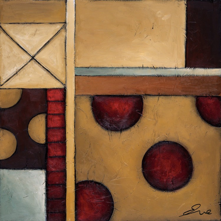 «Bumpin», reproduction d'art sur toile, H 26 po x l 26 po x P 1,5 po, Toile tendue, Pas de tapis