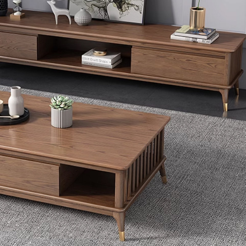 Combinaison simple de table basse et de meuble télé