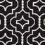 Tapis noir/ivoire en coton fait main à tissage plat geometry Smith-20657597