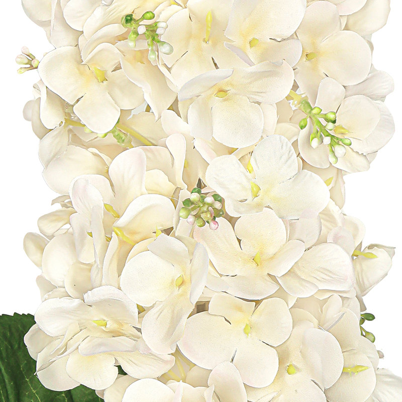 Tige de fleur d'hortensia artificielle, Crème ivoire