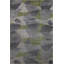 Tapis décoratif moderne à motif géométrique abstrait gris et vert-970265757