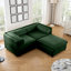 Eliezer 2-Seater Chenille Sectional Sofa with Ottoman-1477551619