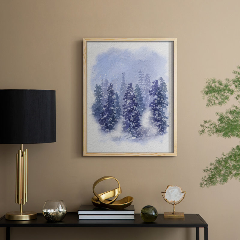 «Driven Snow I», reproduction encadrée - bois massif, Naturel, H 11 po x l 9 po