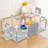 71"x48" Baby Playpen Sturdy Safety Play Yard Activity Center with Basketball Hoop and Football Net-94468289