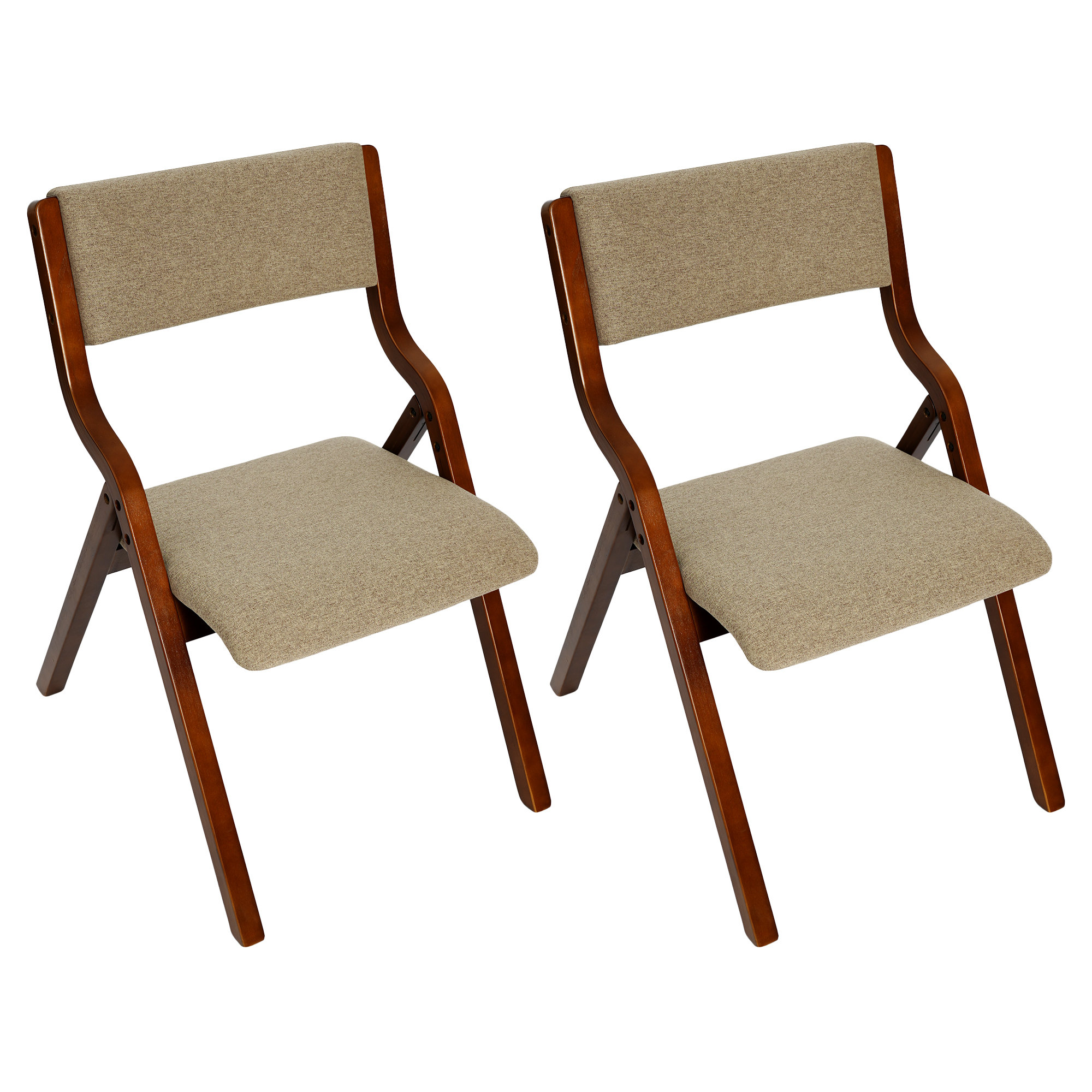 Red Barrel Studio® Red Barrel Studio Edenbourgh Fabric Padded Stackable Folding Chair Set Of 2 & Reviews | Wayfair