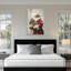 Grand art mural de Noël encadré - décoration murale de père Noël, impressions de Noël rétro, œuvre d'art festive pour le mur du salon et de la chambre à coucher, peinture de Noël enveloppée, cadre en pin, 28 po x 40 po-842417975