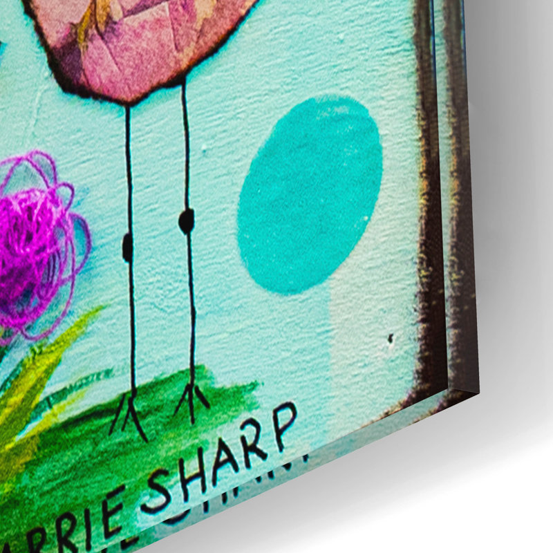 Art mural en verre acrylique 12 po x 12 po «Treehouse For The Birds» par Carrie Sharp