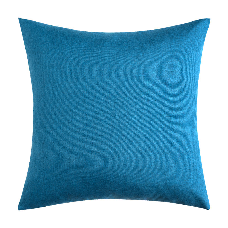 Housses de coussin imperméables de couleur unie pour l'extérieur, Bleu