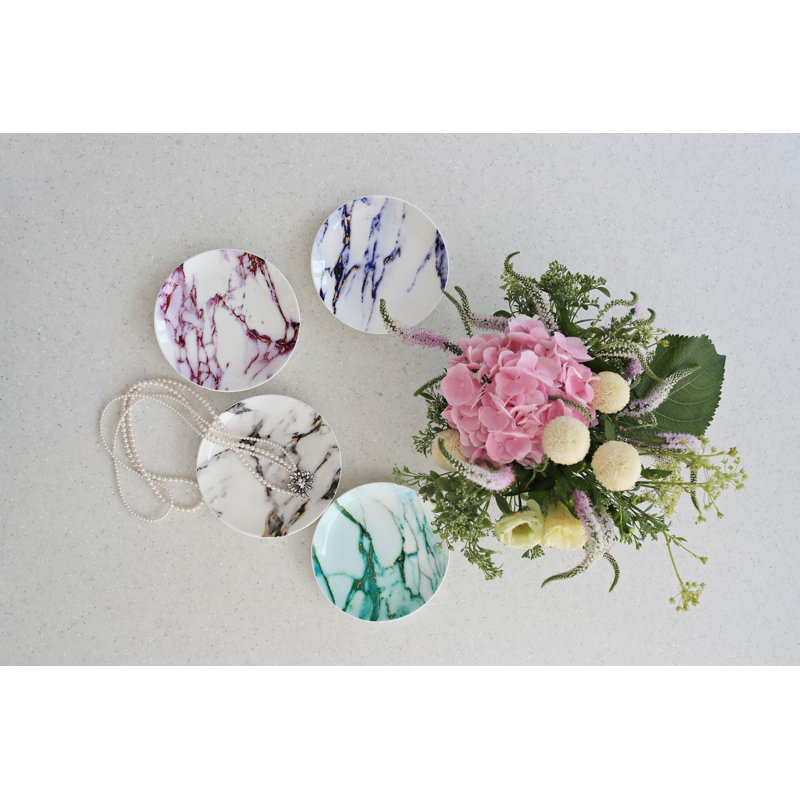 Marble Bone China Appetizer Plate