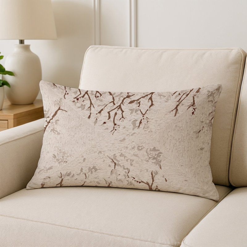 Coussin décoratif intérieur et extérieur Modern, Gris abstrait 208, Rectangle H 18 po x l 25 po