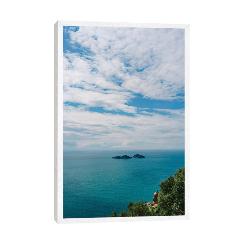 Amalfi Coast IV 1 Piece Wall Art on Canvas, 101.6cm H x 66.04cm W x 3.81cm D, White Framed
