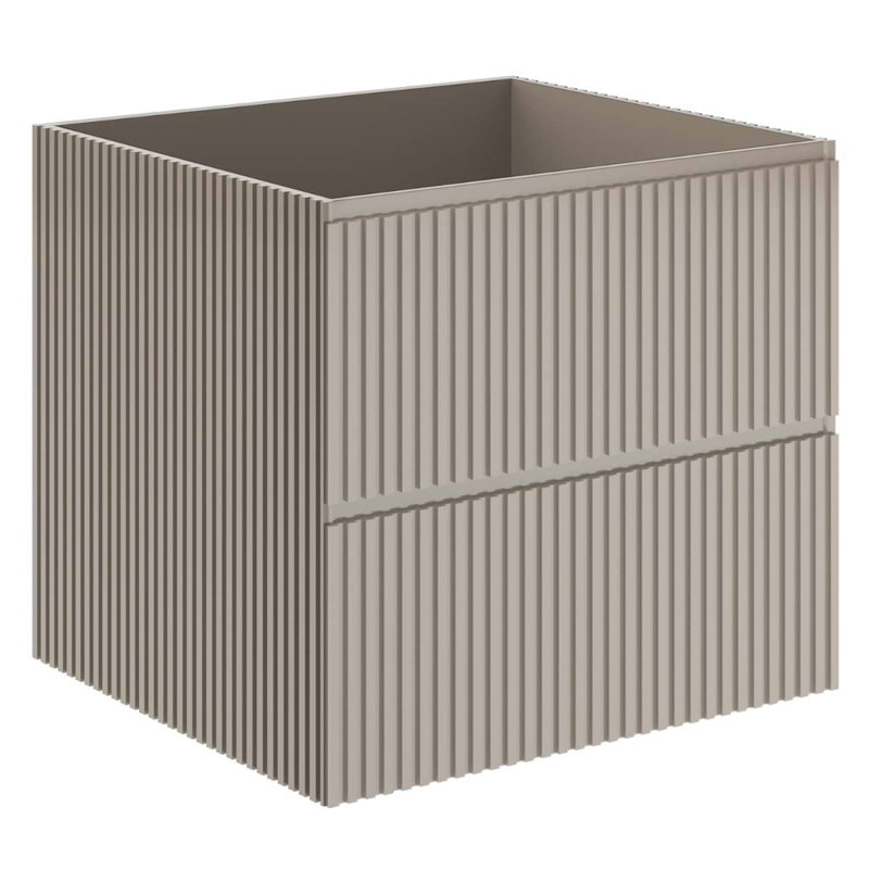 Linear 24" Wall Mounted Single Bathroom Vanity with Top, Taupe