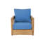 Ensemble de conversation en teck avec coussins Sunbrella 5 pièces Crelake-2042292055