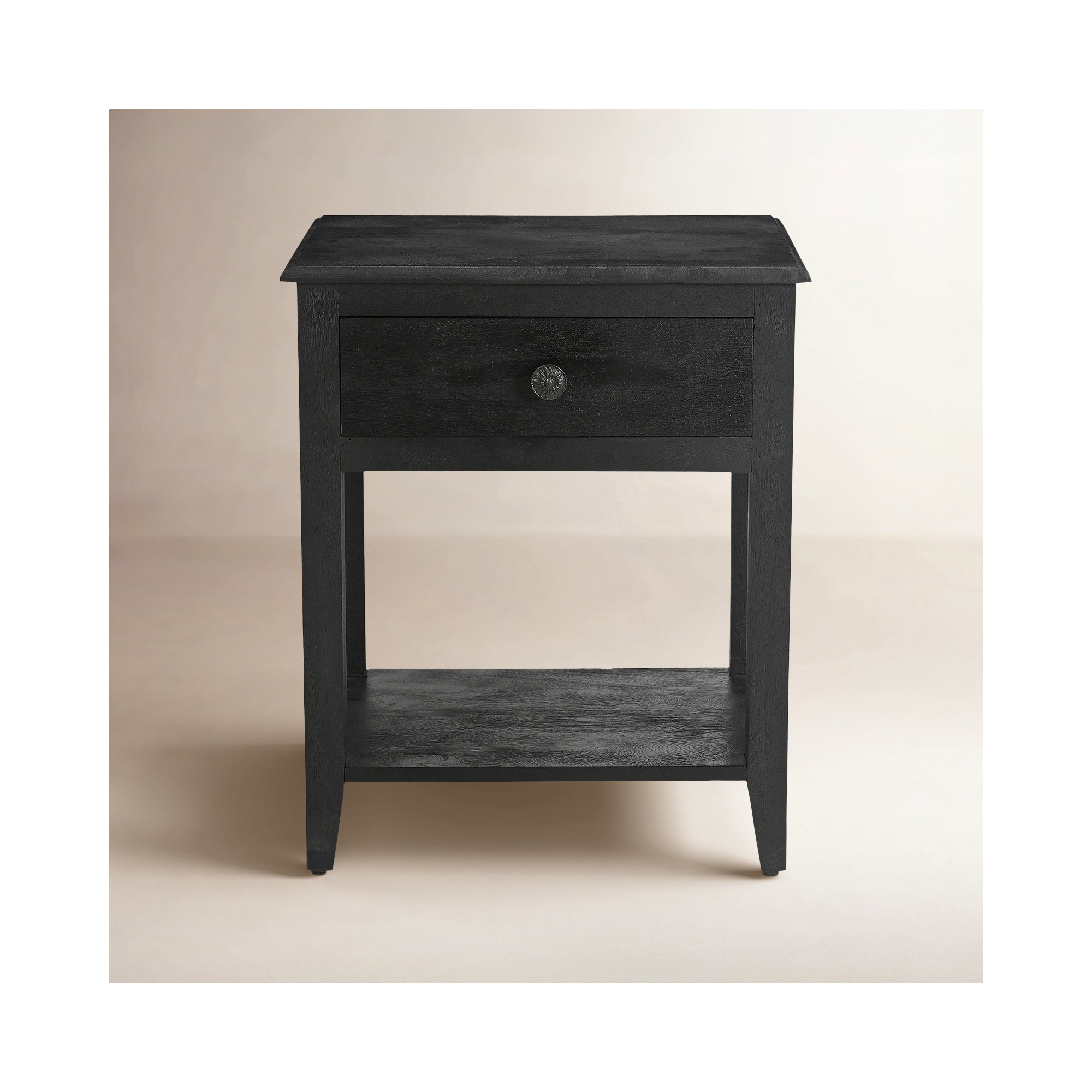 Delma Nightstand Antique Black