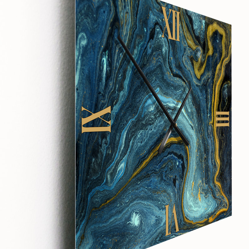 Agathe Ripple Golden Rivers - Horloge murale moderne, Petit