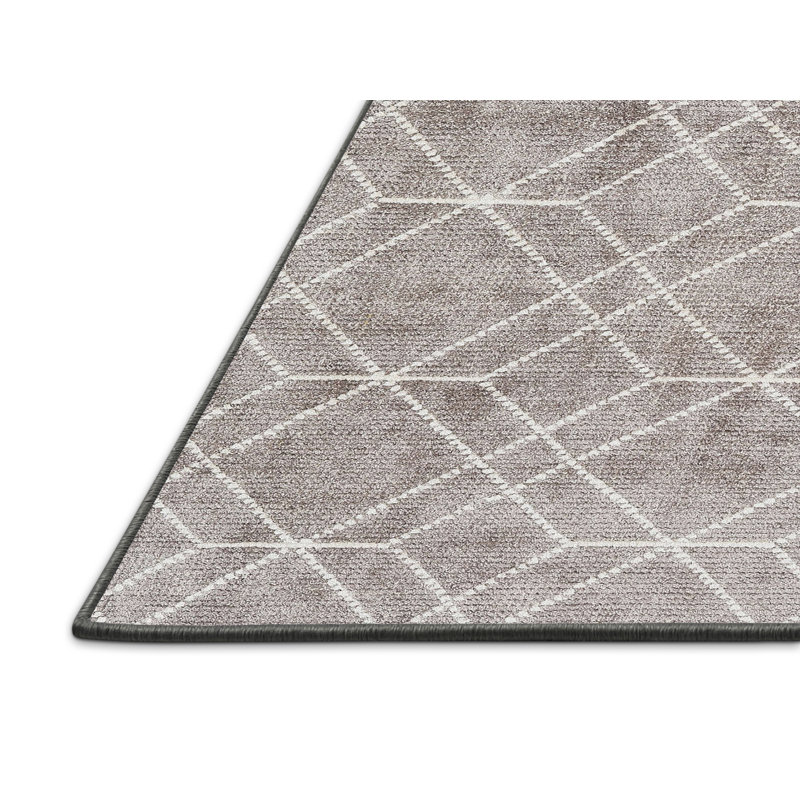 Tapis zone gris clair contemporaine, Rectangle 5 pi x 7 pi
