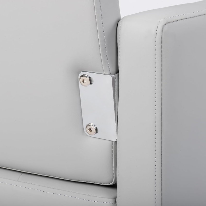 Fauteuil de massage en faux cuir, Similicuir gris