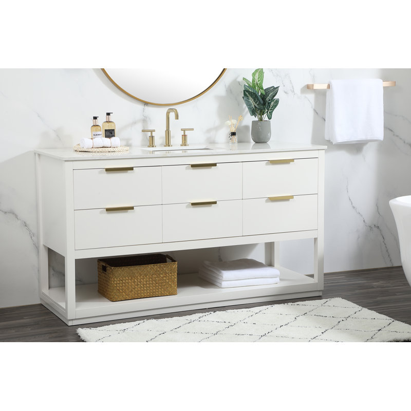 Ensemble de meuble-lavabo simple 60 po Felicity, Blanc
