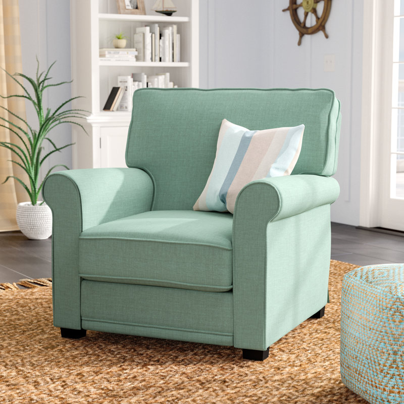 Upholstered Armchair, Blue