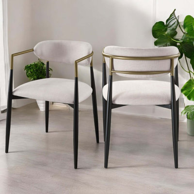 Linen Finish Side Chair (Set Of 2)