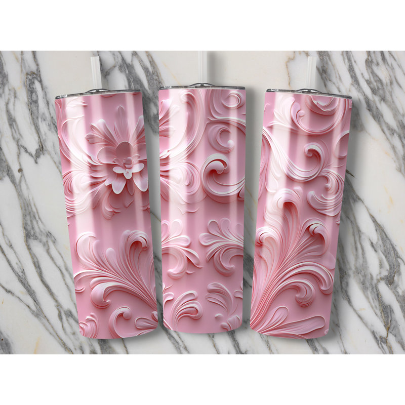 Choose Handmade Tumblers 591ml Vacuum Insulated Stainless Steel (18/8) Travel Tumbler with Straw