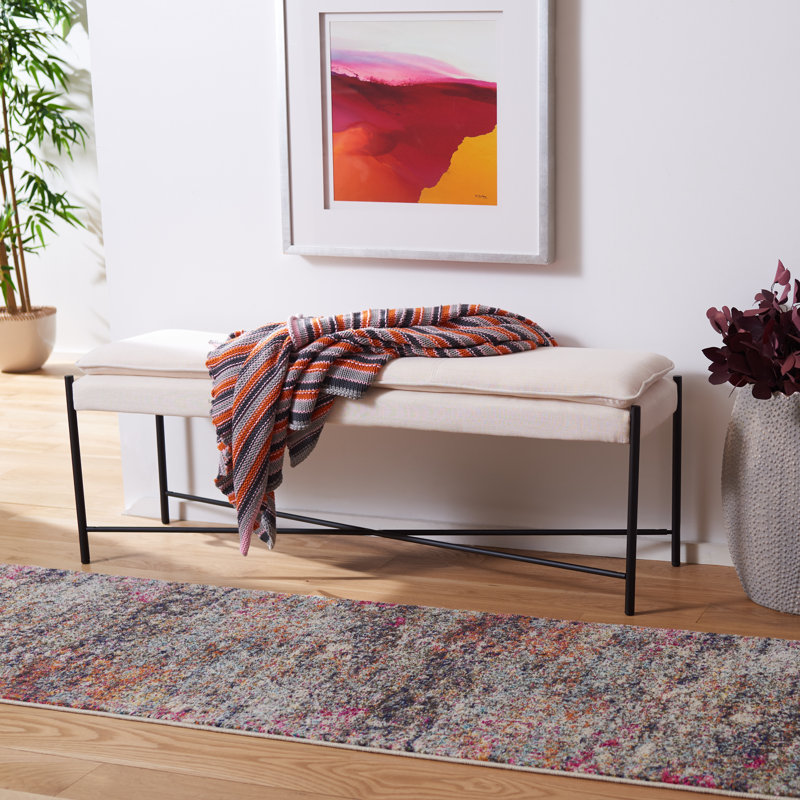 Landers 50" Upholstered Bench, Light Beige