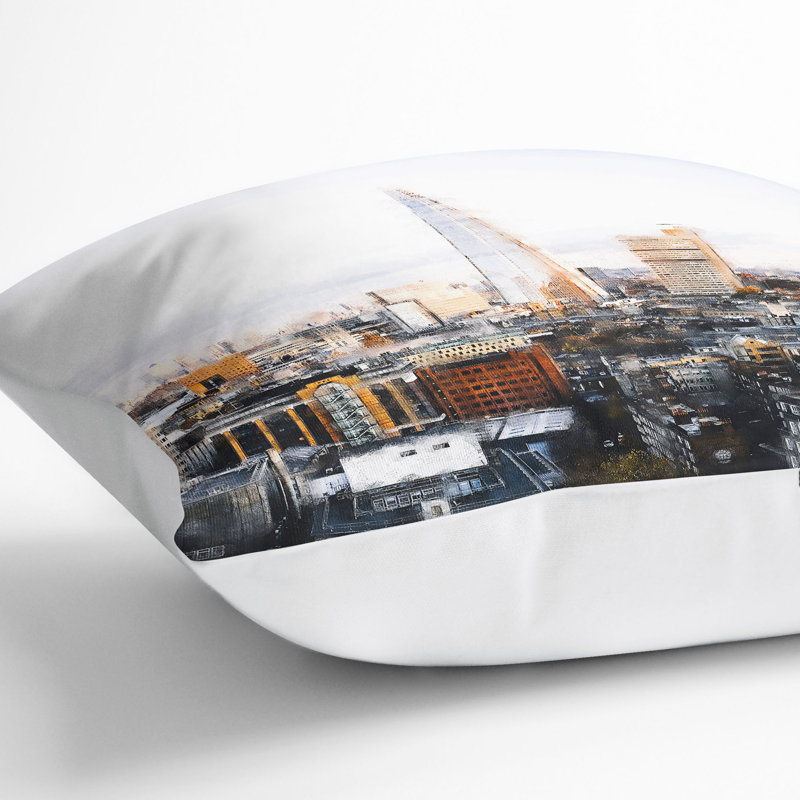 Square Cushion, 40cm H x 40cm W x 15cm D, White