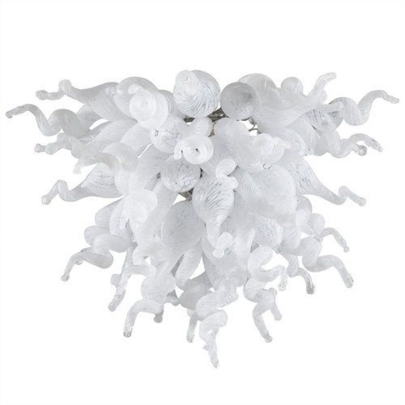 Mini-lustre en verre Angel Murano, Couleurs mélangées, 18” Length x 10” Width x 13” Height, Nickel poli