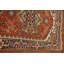 Tapis de couloir orange géométrique Heriz Serapi fait à la main 3 x 12